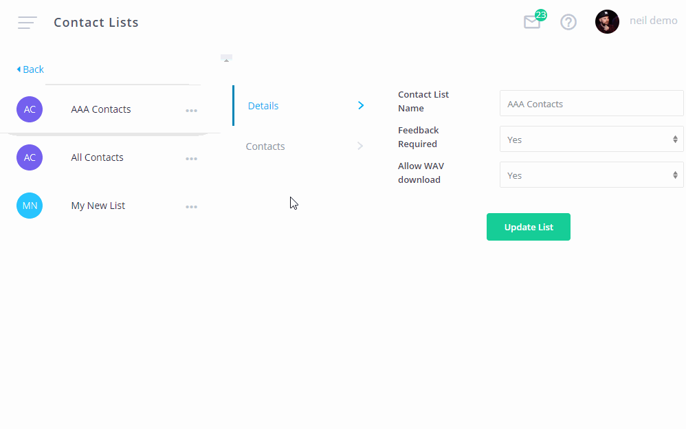 Contact Lists Ampsuite contact-us-page
